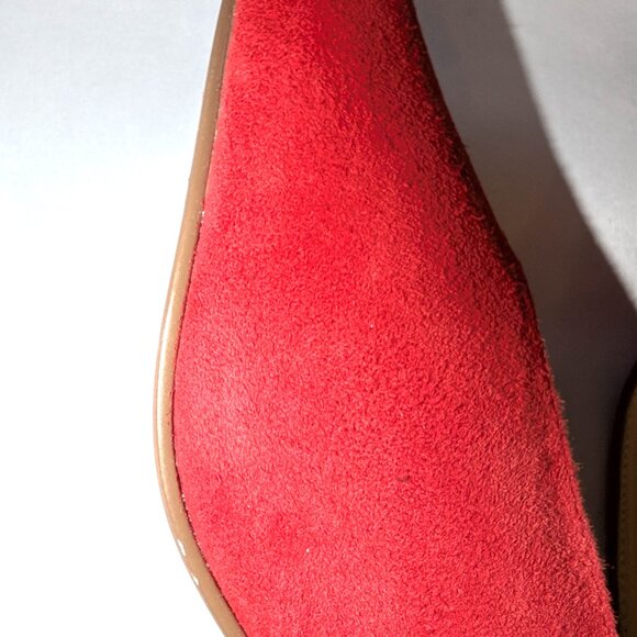Franco Sarto	| Tamera Crimson Red Suede Mule Heel | Size 6.5 - Picture 12 of 15